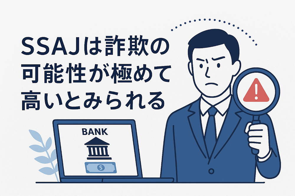 SSAJは詐欺の可能性が極めて高いとみられる