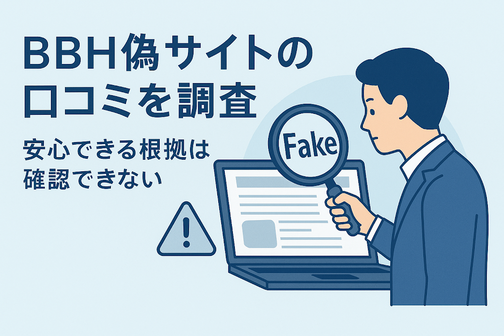 BBH偽サイトの口コミを調査　安心できる根拠は確認できない