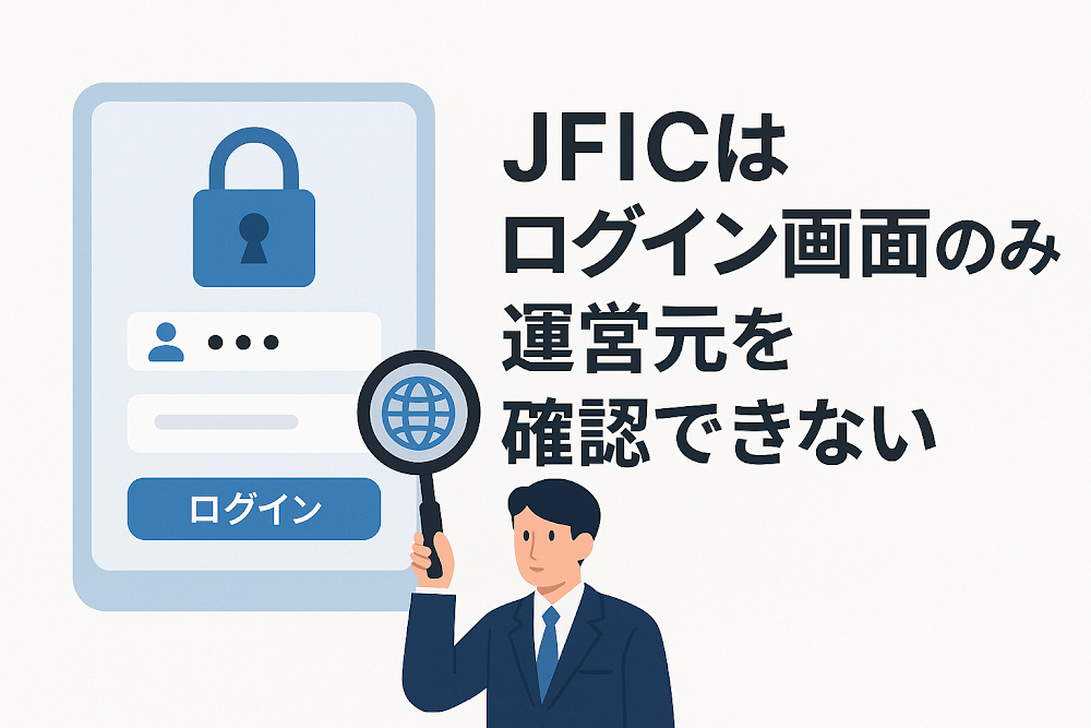 JFIC(web-jfijic-jp.cc)はログイン画面のみで運営元を確認できない