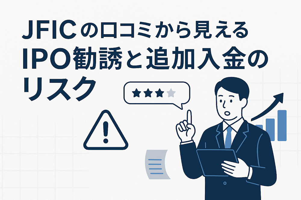 JFIC(web-jfijic-jp.cc)の口コミから見えるIPO勧誘と追加入金のリスク