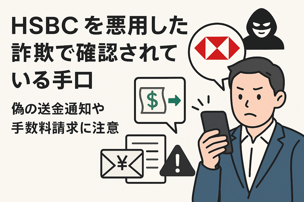HSBCを悪用した詐欺で確認されている手口　偽の送金通知や手数料請求に注意