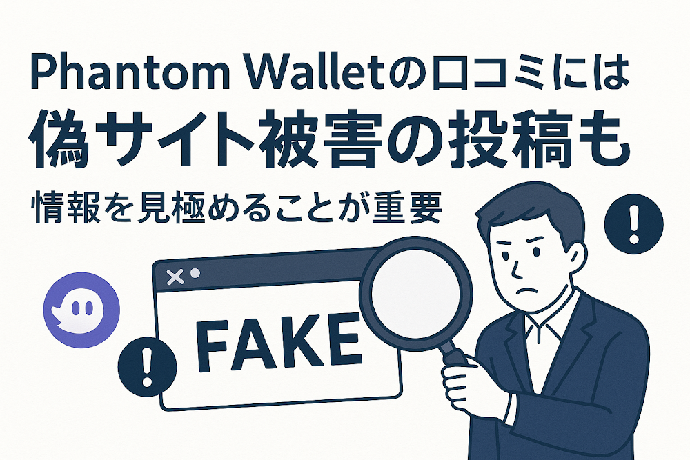 Phantom Wallet(ファントムウォレット)の口コミには偽サイト被害の投稿も 情報を見極めることが重要