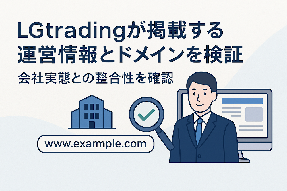 LGtradingが掲載する運営情報とドメインを検証　会社実態との整合性を確認