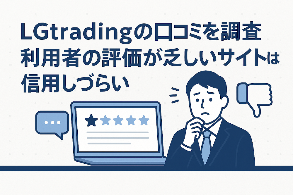 LGtradingの口コミを調査　利用者の評価が乏しいサイトは信用しづらい