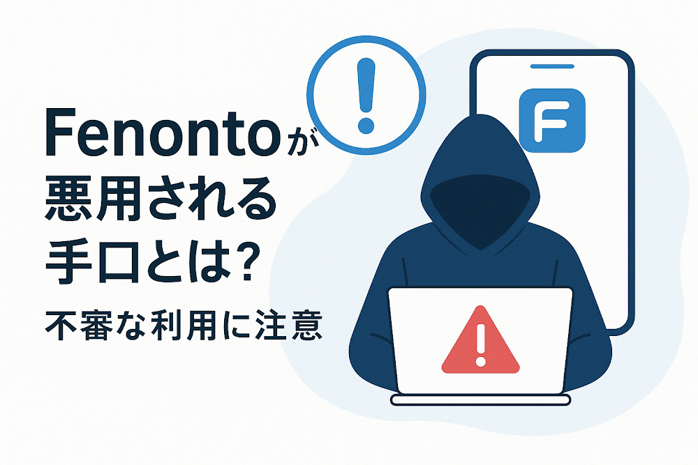 fenontoが悪用される手口とは 不審な利用に注意