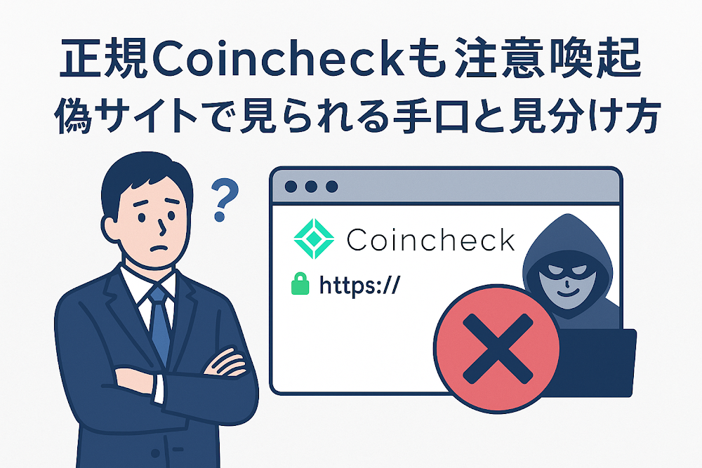 正規Coincheck（コインチェック）も注意喚起 偽サイトで見られる手口と見分け方