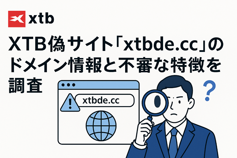 XTB偽サイト「xtbde.cc」のドメイン情報と不審な特徴を調査