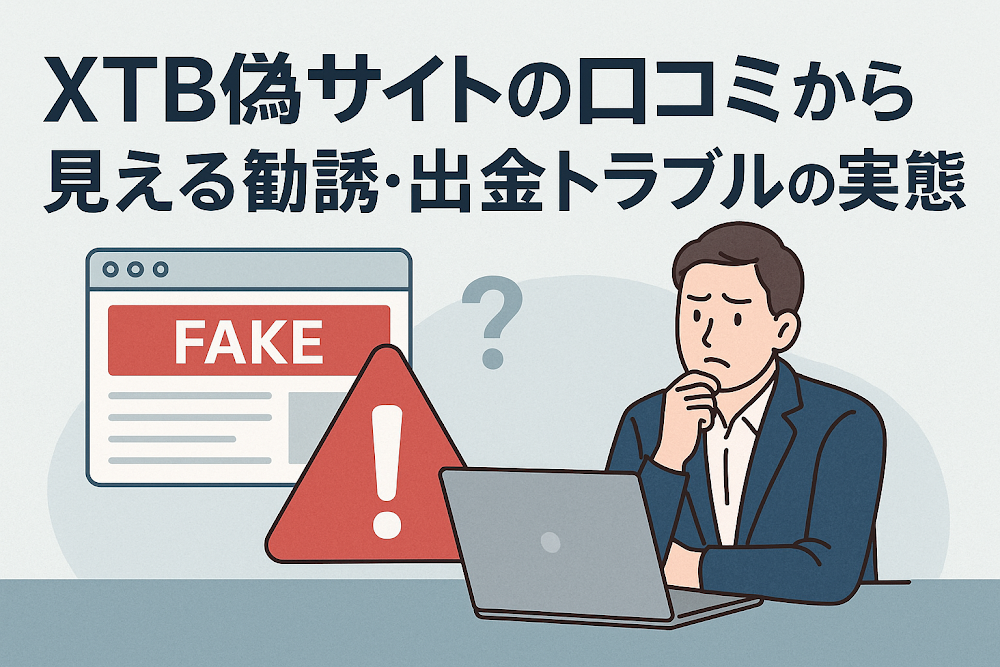 XTB偽サイトの口コミから見える勧誘・出金トラブルの実態