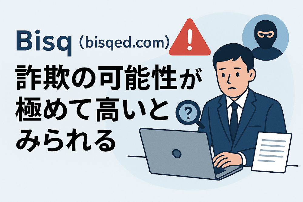 Bisq(bisqed.com)は詐欺の可能性が極めて高いとみられる