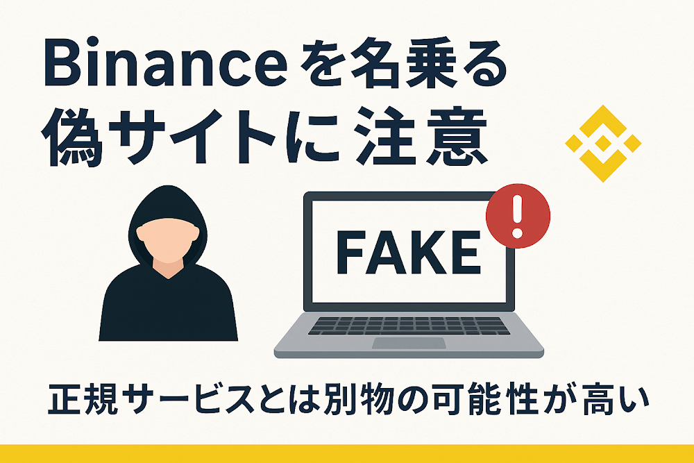 Binanceを名乗る偽サイトに注意　正規サービスとは別物の可能性が高い