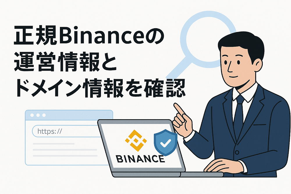 正規Binanceの運営情報とドメイン情報を確認
