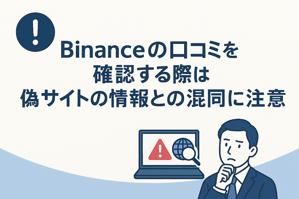 Binanceの口コミを確認する際は偽サイトの情報との混同に注意