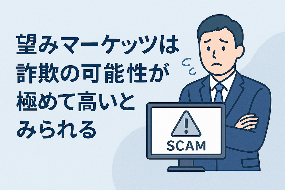 望みマーケッツ（Nozomi Markets）は詐欺の可能性が極めて高いとみられる