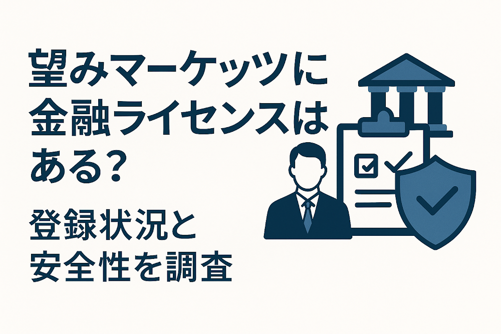 望みマーケッツ（Nozomi Markets）に金融ライセンスはある？登録状況と安全性を調査