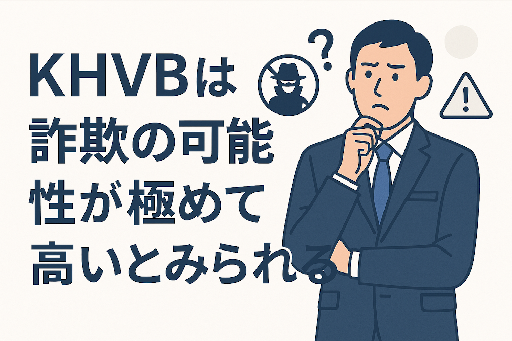 KHVB（khvbex.im）は詐欺の可能性が極めて高いとみられる