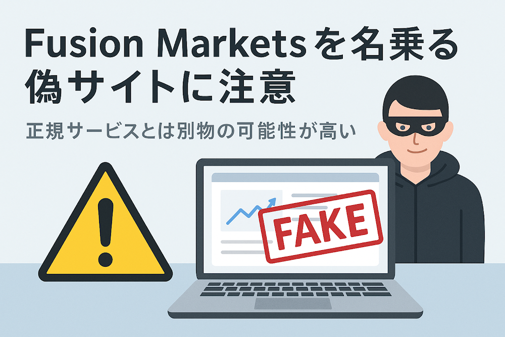 Fusion Marketsを名乗る偽サイトに注意　正規サービスとは別物の可能性が高い