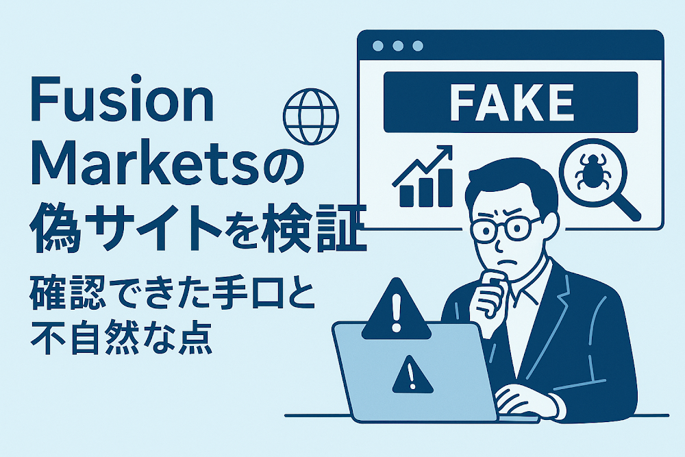 Fusion Marketsの偽サイトを検証　確認できた手口と不自然な点