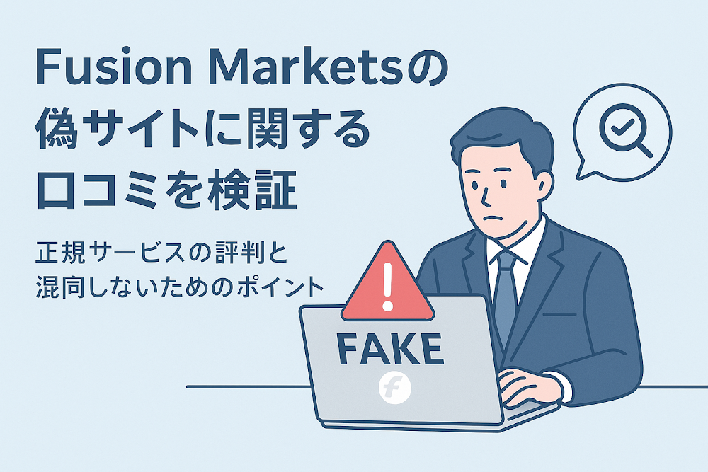 Fusion Marketsの偽サイトに関する口コミを検証　正規サービスの評判と混同しないためのポイント