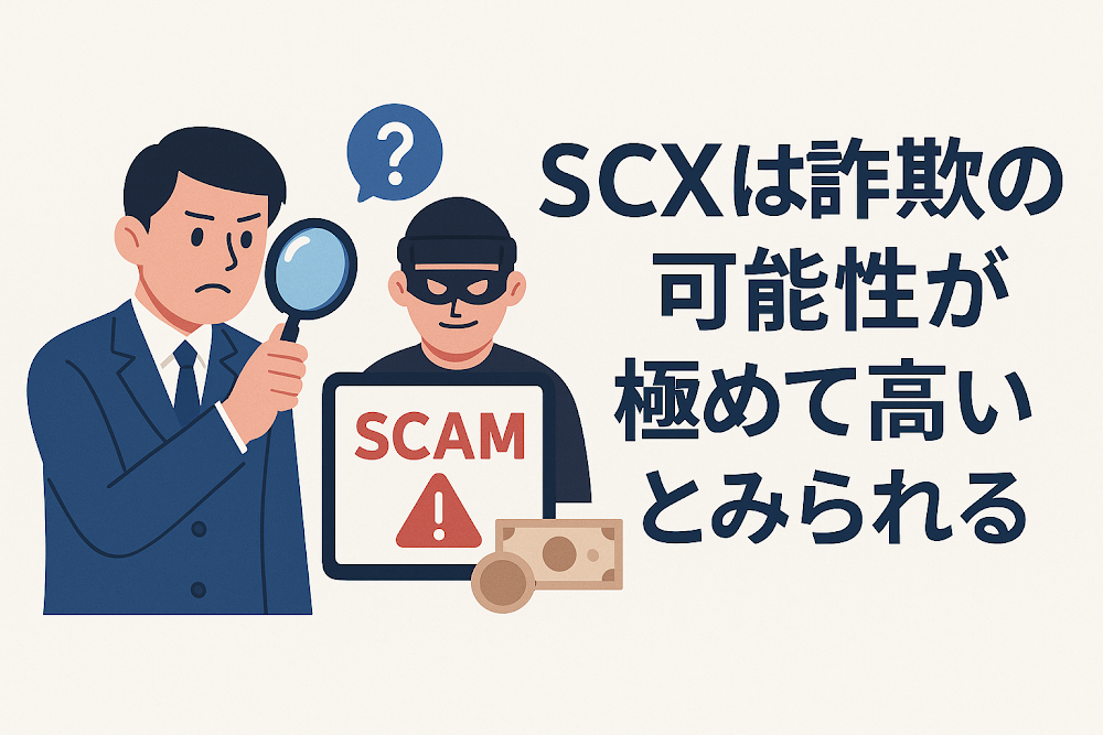 SCX（scx-ex.com）は詐欺の可能性が極めて高いとみられる