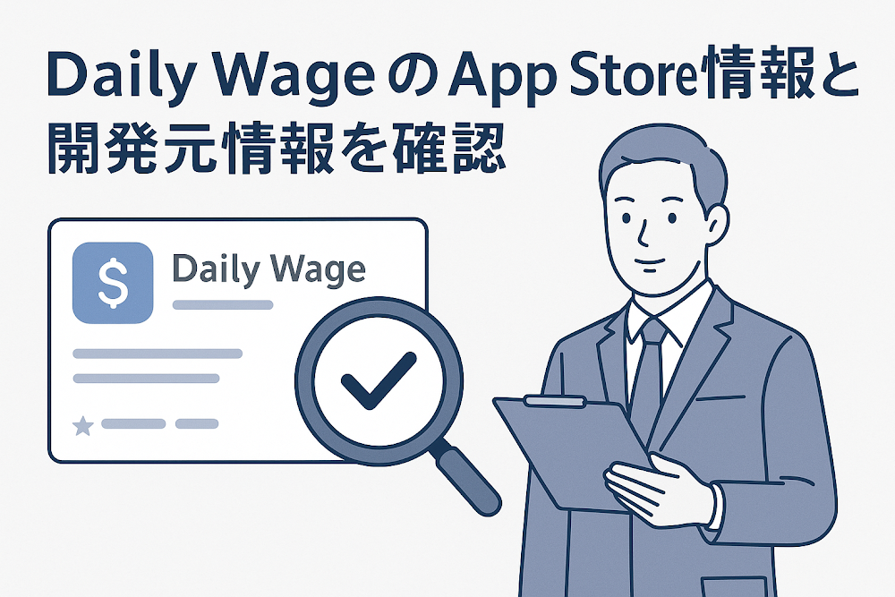 Daily WageのApp Store掲載情報と開発元情報を確認