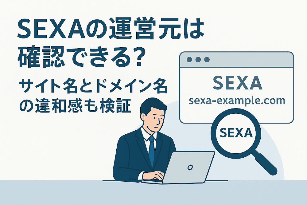 SEXA（velorantisha.com）の運営元は確認できる？サイト名とドメイン名の違和感も検証