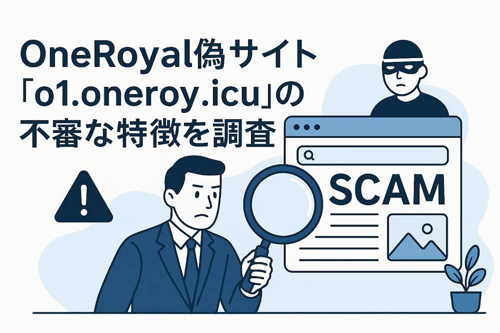 OneRoyal偽サイト「o1.oneroy.icu」の不審な特徴を調査