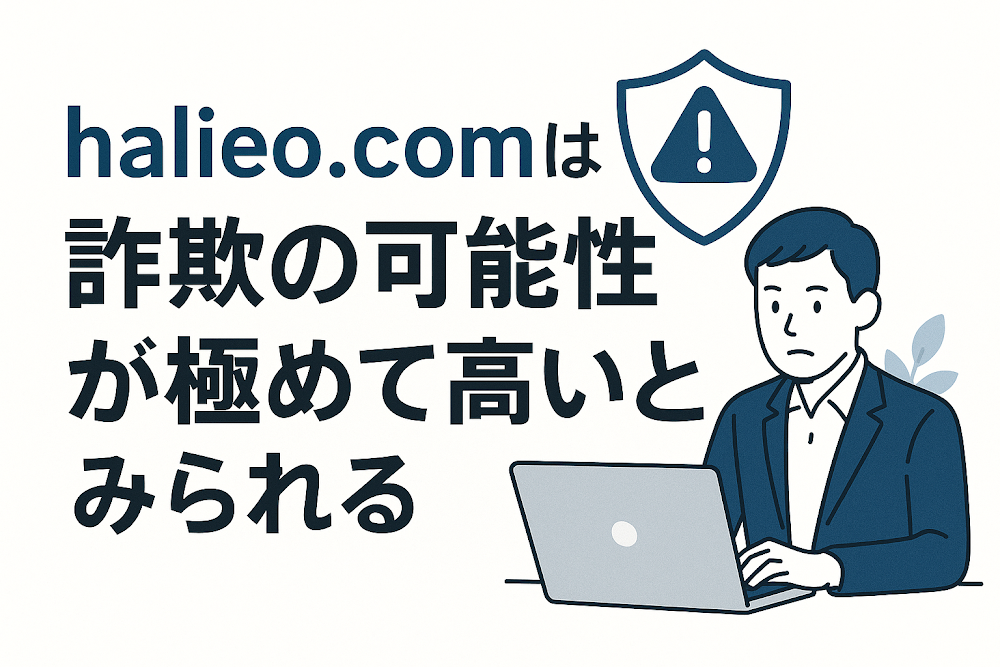 halieo.comは詐欺の可能性が極めて高いとみられる