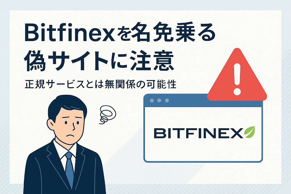 Bitfinexを名乗る偽サイトに注意　正規サービスとは無関係の可能性