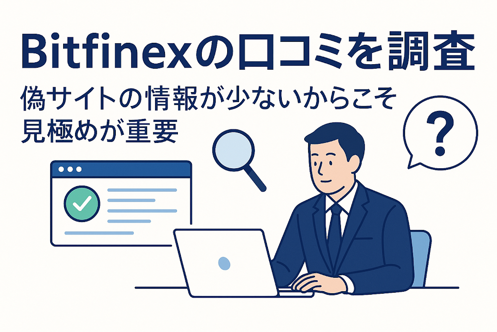 Bitfinexの口コミを調査　偽サイトの情報が少ないからこそ見極めが重要