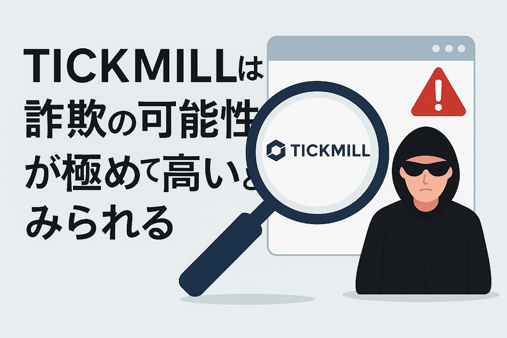TICKMILL（app.tickmills.cc）は詐欺の可能性が極めて高いとみられる
