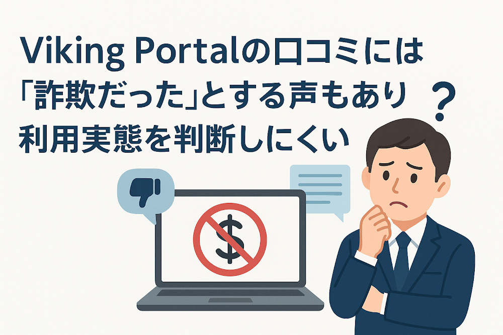 Viking Portal（web-viking-jp.cc）の口コミには「詐欺だった」とする声もあり利用実態を判断しにくい