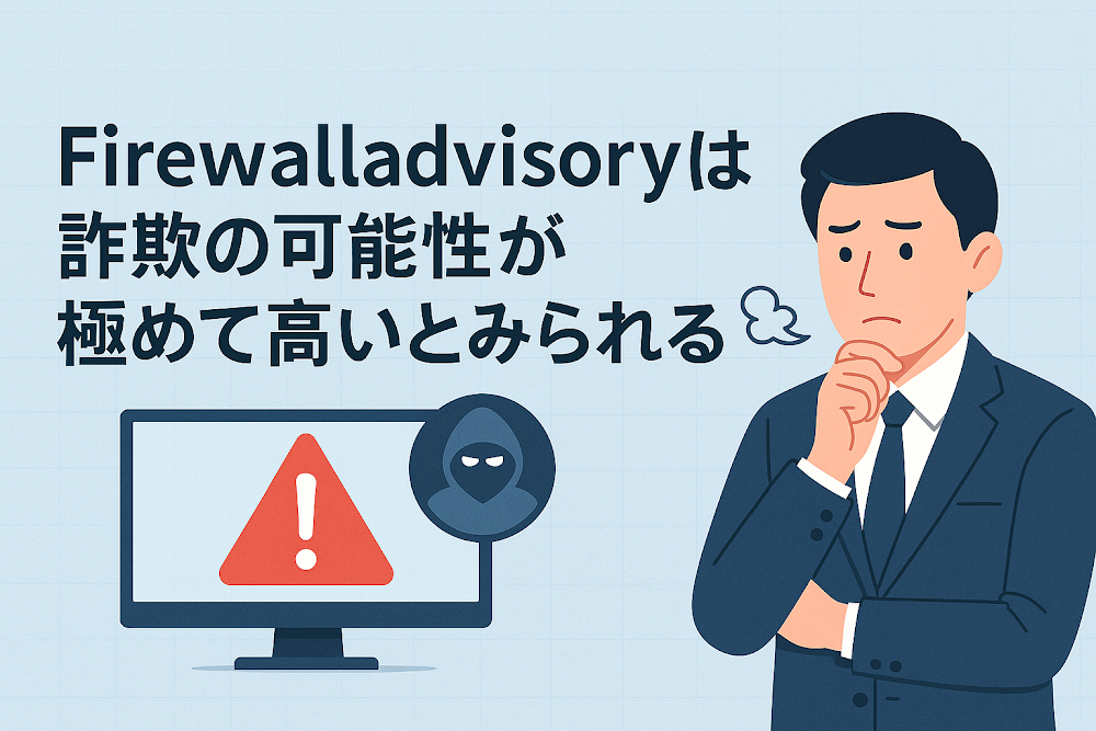 Firewalladvisory（firewalladvisory.ai）は詐欺の可能性が極めて高いとみられる