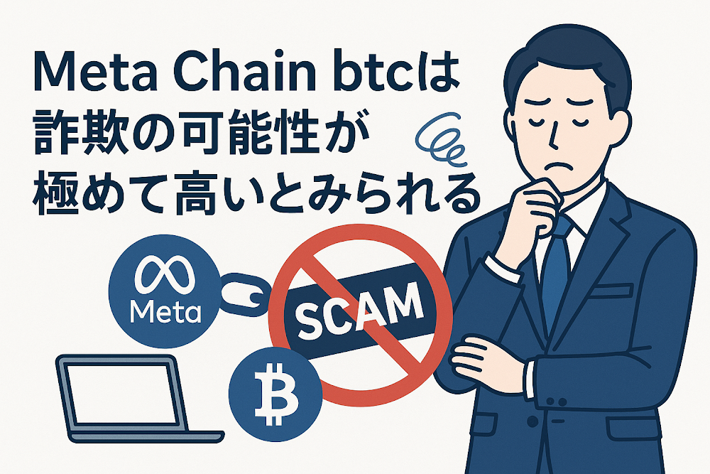 Meta Chain btcは詐欺の可能性が極めて高いとみられる