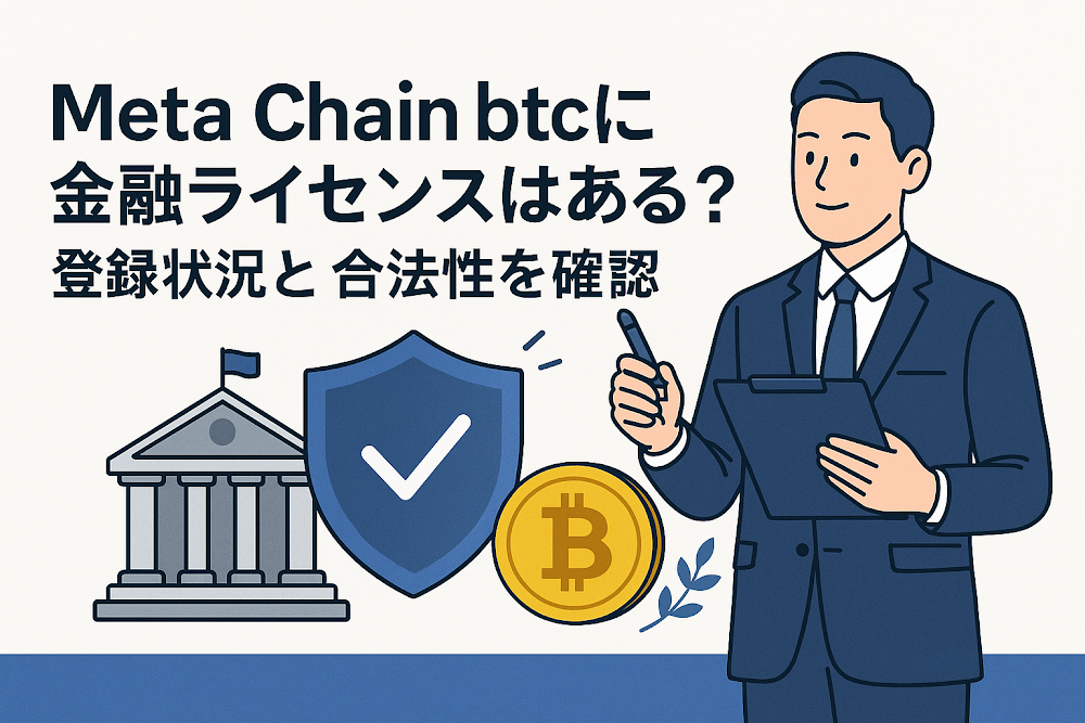 Meta Chain btcに金融ライセンスはある?登録状況と合法性を確認