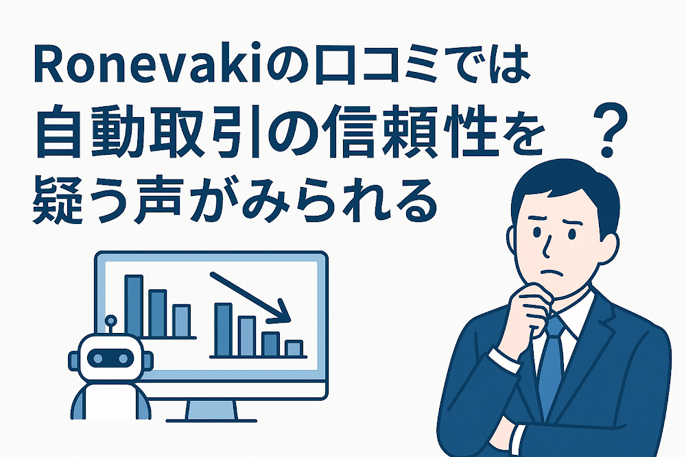 Ronevakiの口コミでは自動取引の信頼性を疑う声がみられる