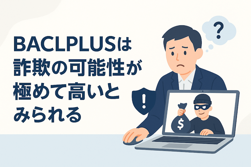 BACLPLUSは詐欺の可能性が極めて高いとみられる