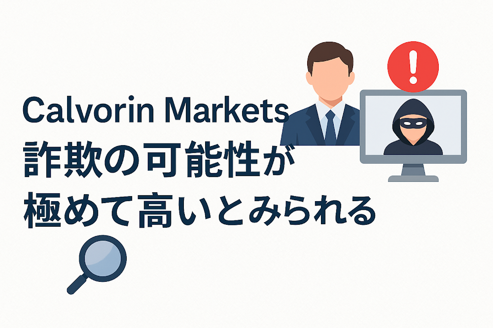 Calvorin Marketsは詐欺の可能性が極めて高いとみられる