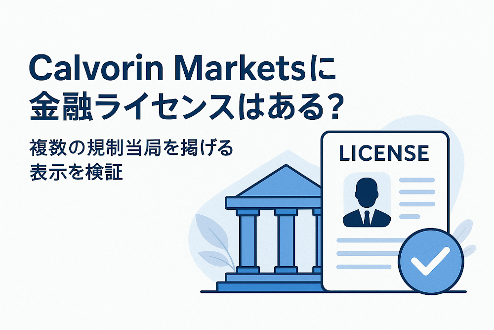 Calvorin Marketsに金融ライセンスはある?複数の規制当局を掲げる表示を検証