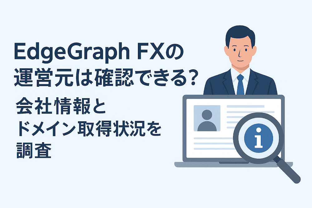 EdgeGraph FXの運営元は確認できる？会社情報とドメイン取得状況を調査