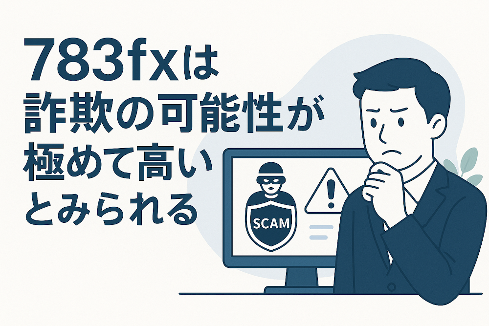 783fxは詐欺の可能性が極めて高いとみられる