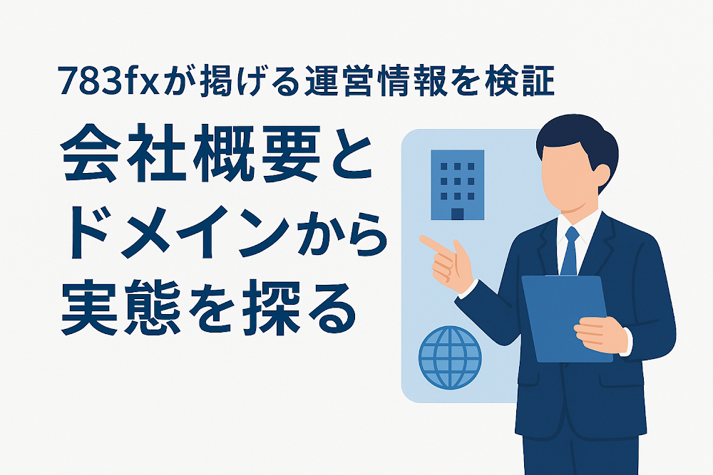 783fxが掲げる運営情報を検証 会社概要とドメインから実態を探る