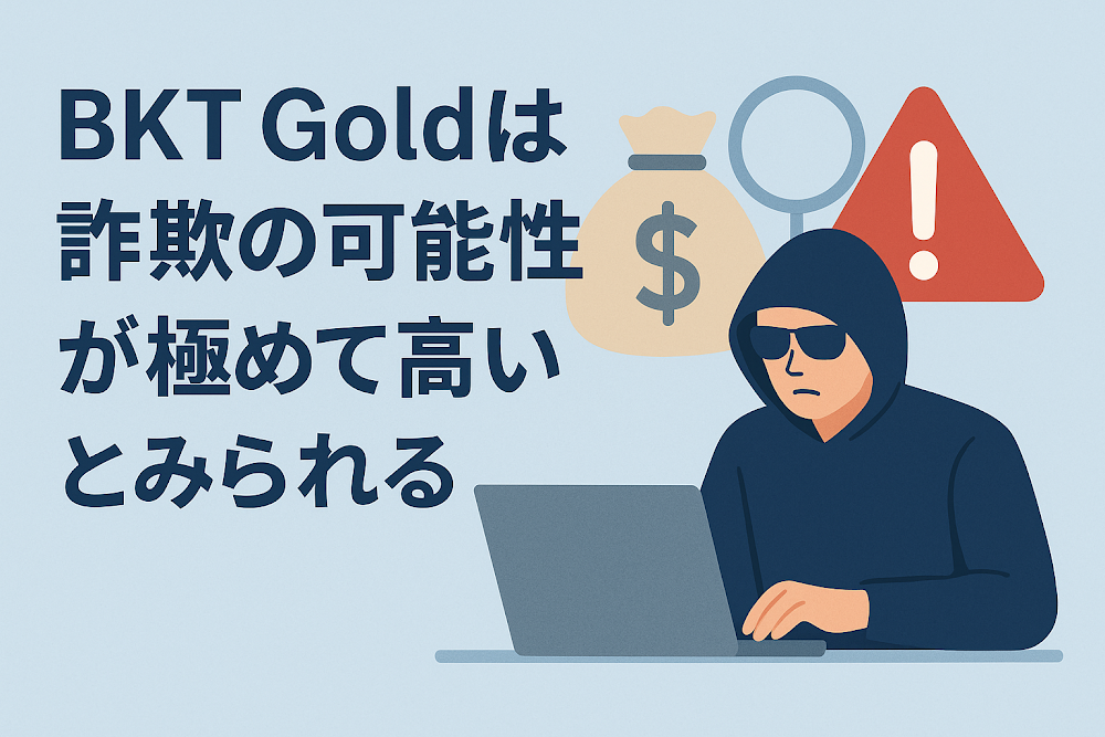 BKT Goldは詐欺の可能性が極めて高いとみられる