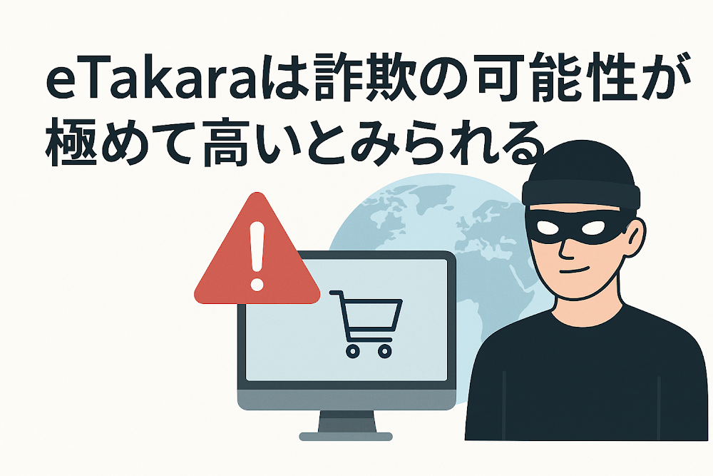 eTakaraは詐欺の可能性が極めて高いとみられる