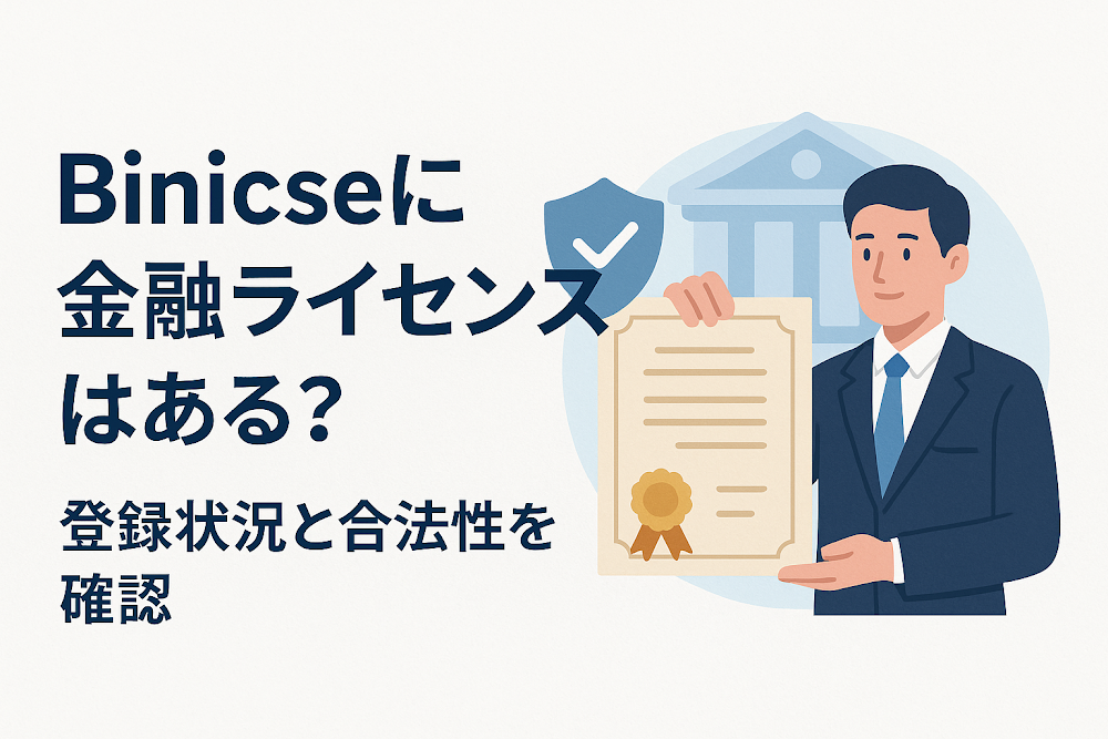 Binicseに金融ライセンスはある？登録状況と合法性を確認