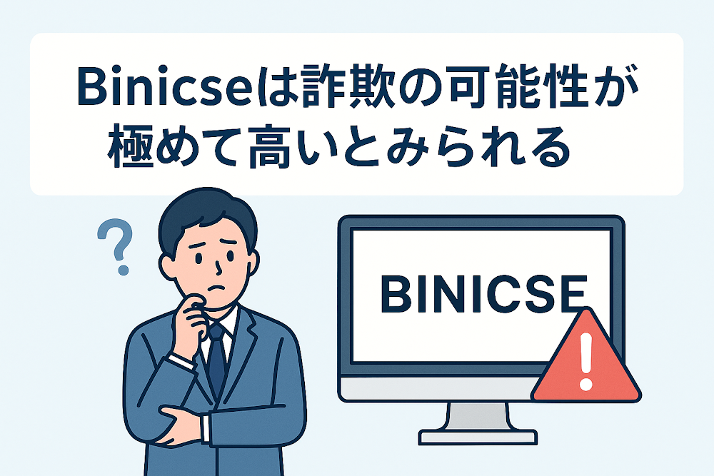 Binicseは詐欺の可能性が極めて高いとみられる