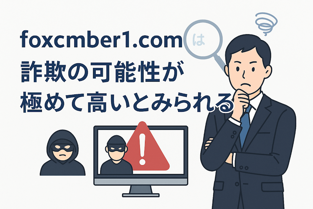 foxcmber1.comは詐欺の可能性が極めて高いとみられる