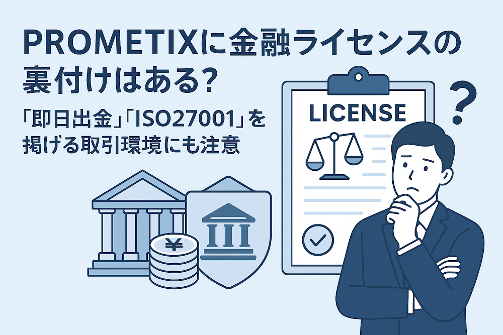 PROMETIXに金融ライセンスの裏付けはある?「即日出金」「ISO27001」を掲げる取引環境にも注意