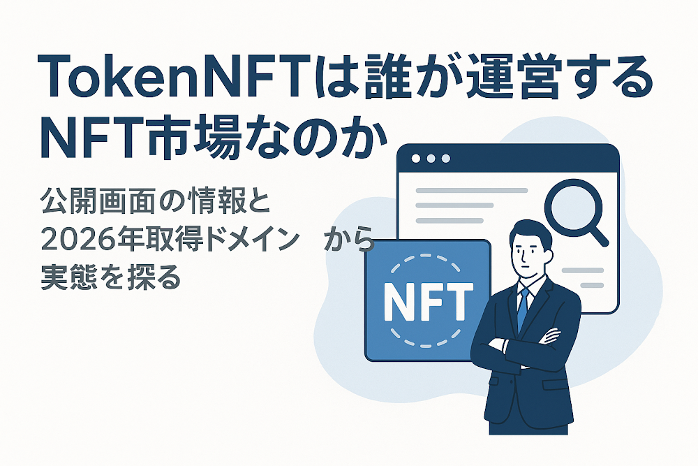 TokenNFTは誰が運営するNFT市場なのか　公開画面の情報と2026年取得ドメインから実態を探る