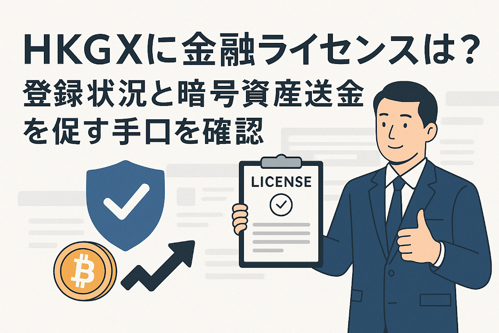 HKGXに金融ライセンスはある？登録状況と暗号資産送金を促す手口を確認