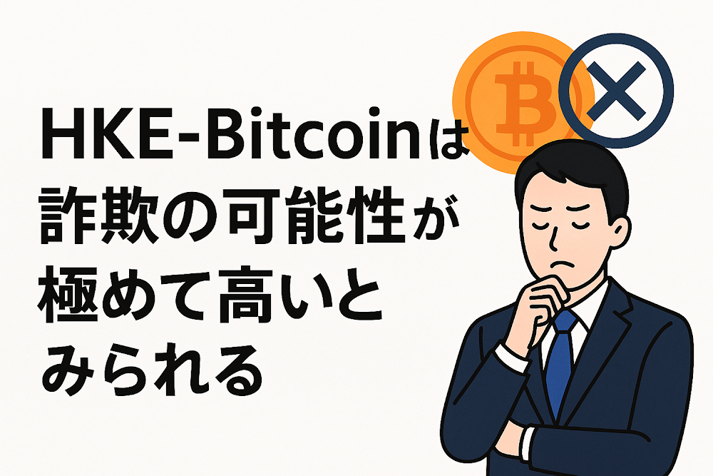 HKE-Bitcoinは詐欺の可能性が極めて高いとみられる